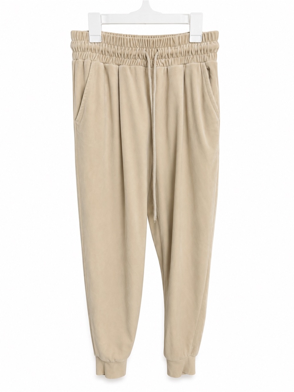 refuge Beige Drawstring Track Joggers